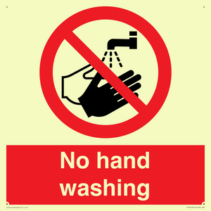 No hand washing